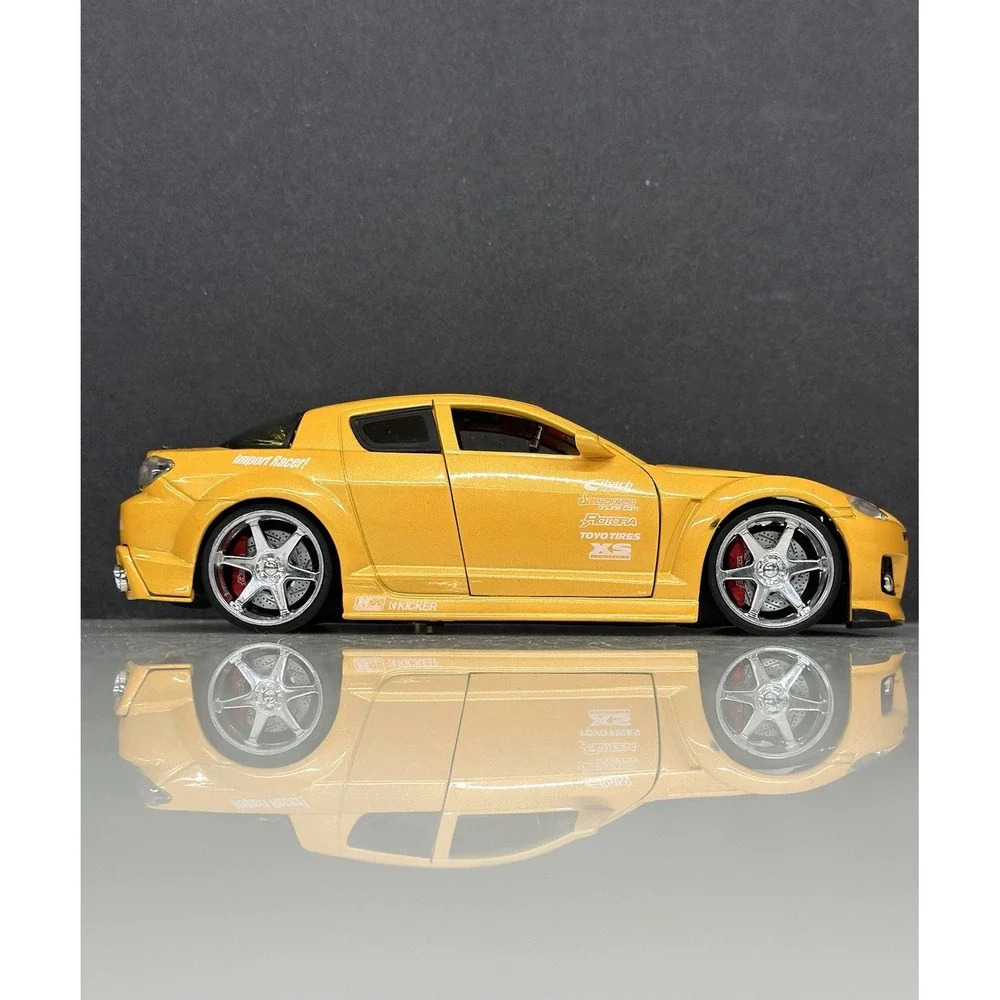 Jada 1/24 Mazda RX8 Import Racer Yellow Great Shape See Detailed Pics #50380-9